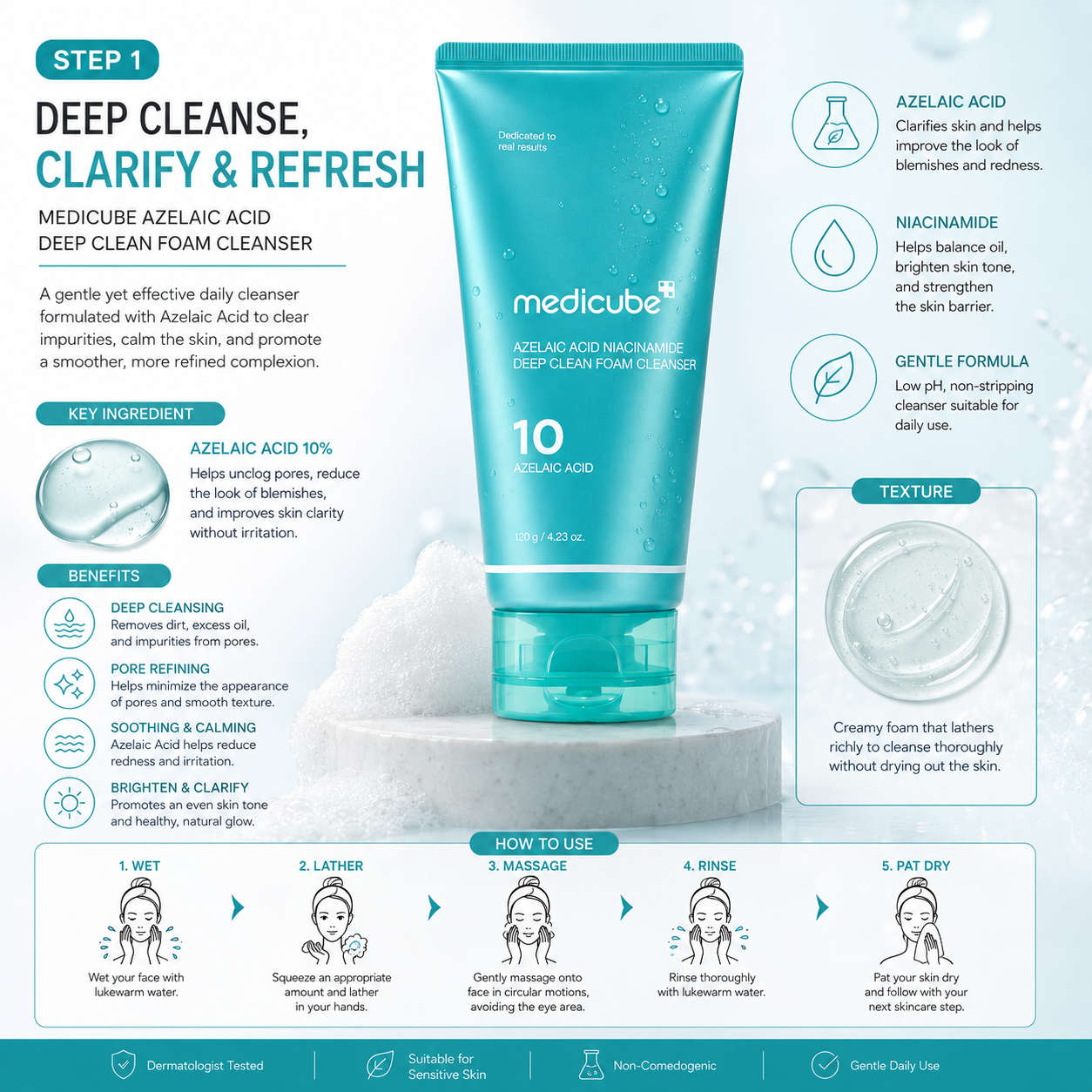 Medicube Acne & Texture Care Set – 3-Piece Korean Skincare Routine