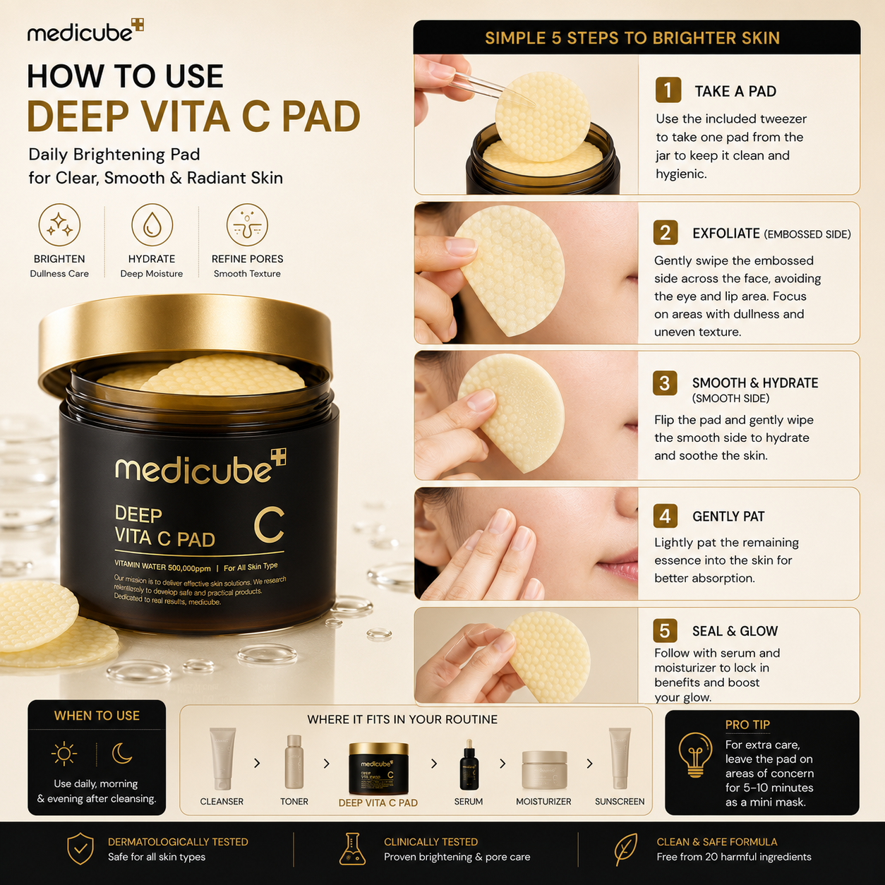 Medicube DEEP VITA C PAD (70 Pads)