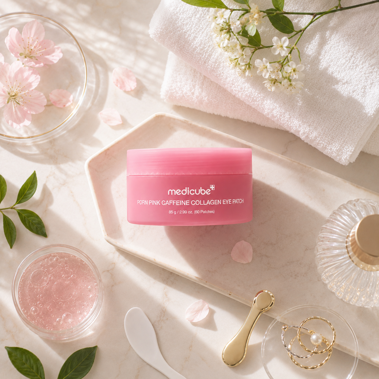 Medicube PDRN Pink Caffeine Collagen Eye Patch 60pcs