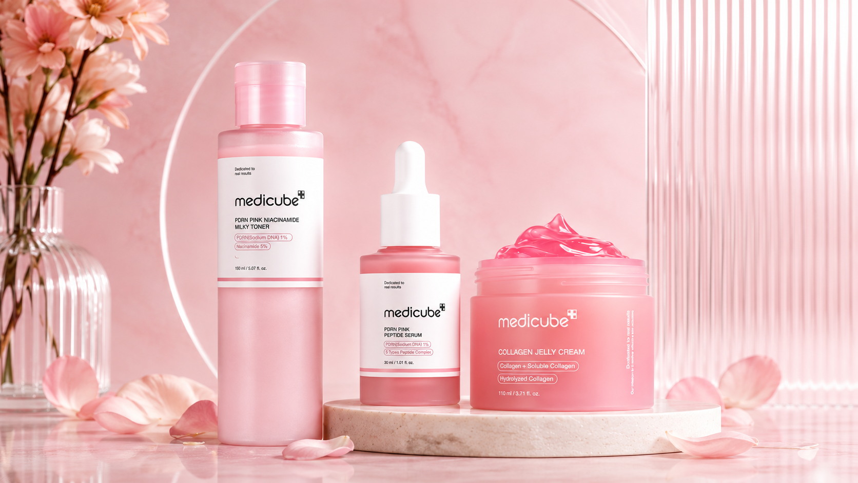 Medicube PDRN Pink Collagen Repair Set – 3-Piece Korean Skincare Routine