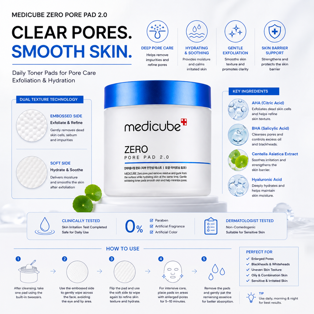 Medicube ZERO PORE PAD 2.0 70pcs