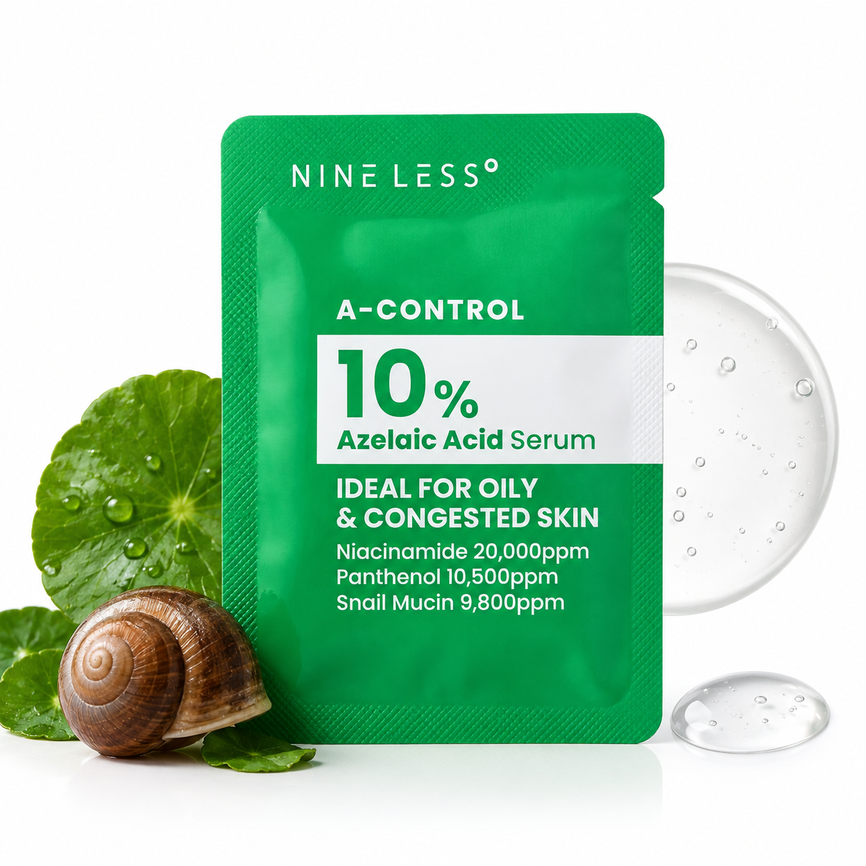 NINE LESS 10% A-Control Azelaic Acid Serum 2ml