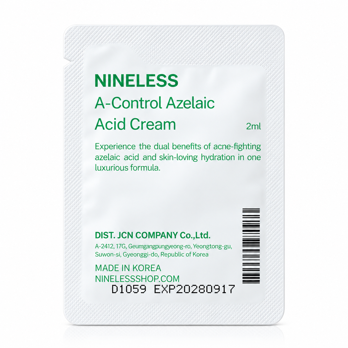 NINE LESS A-Control Azelaic Acid Cream 2ml