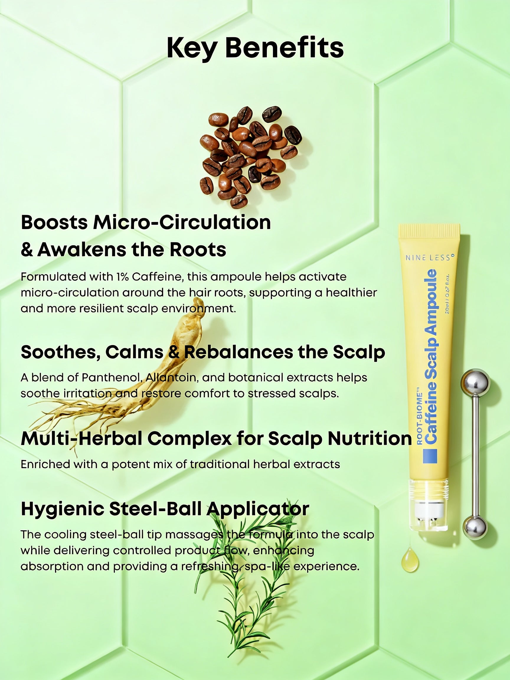 NINE LESS Root-Biome™ Caffeine Scalp Ampoule