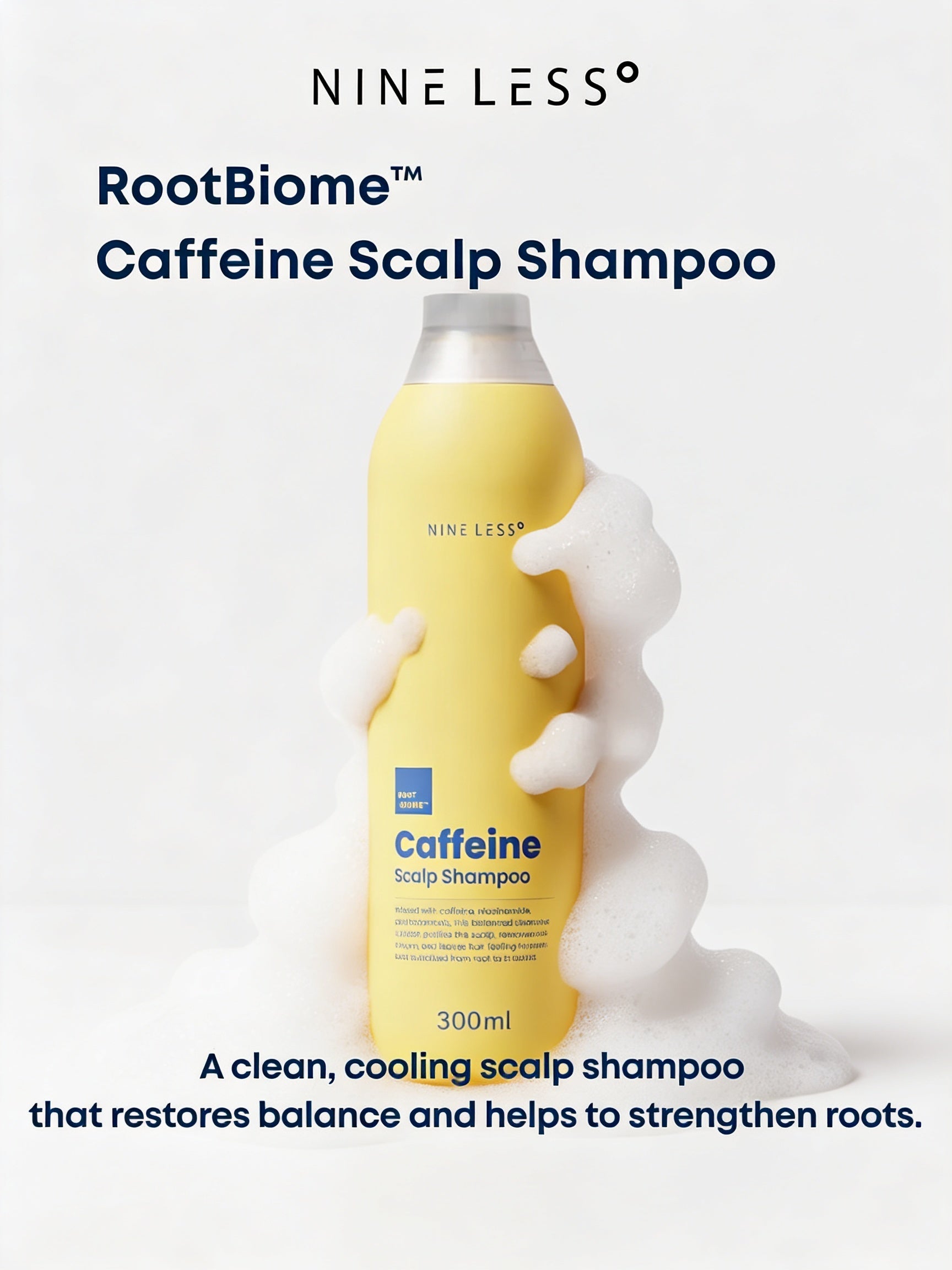 NINE LESS Root-Biome™ Caffeine Scalp Shampoo 300ml