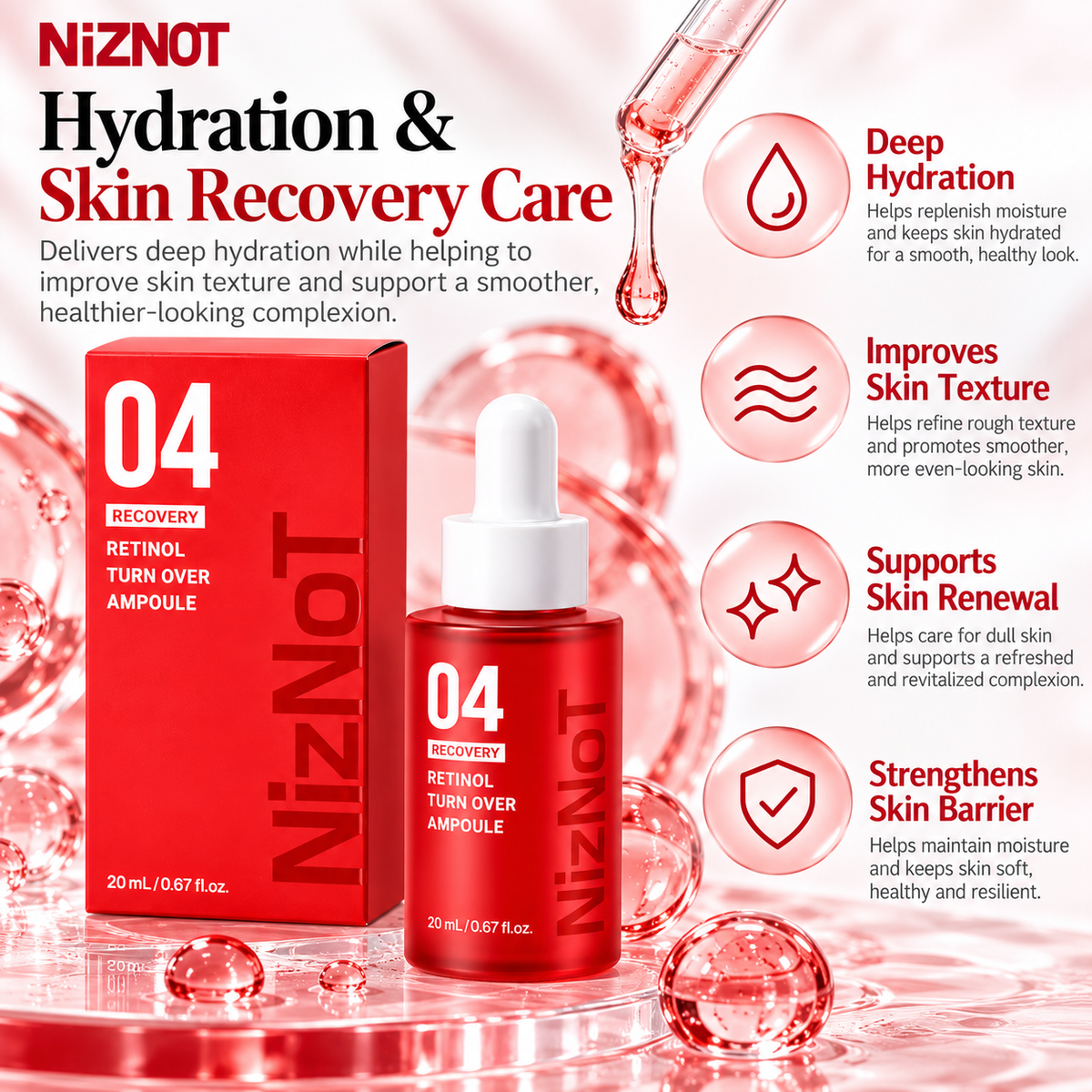 NIZNOT 04 Recovery Retinol Turn Over Ampoule 20 ml