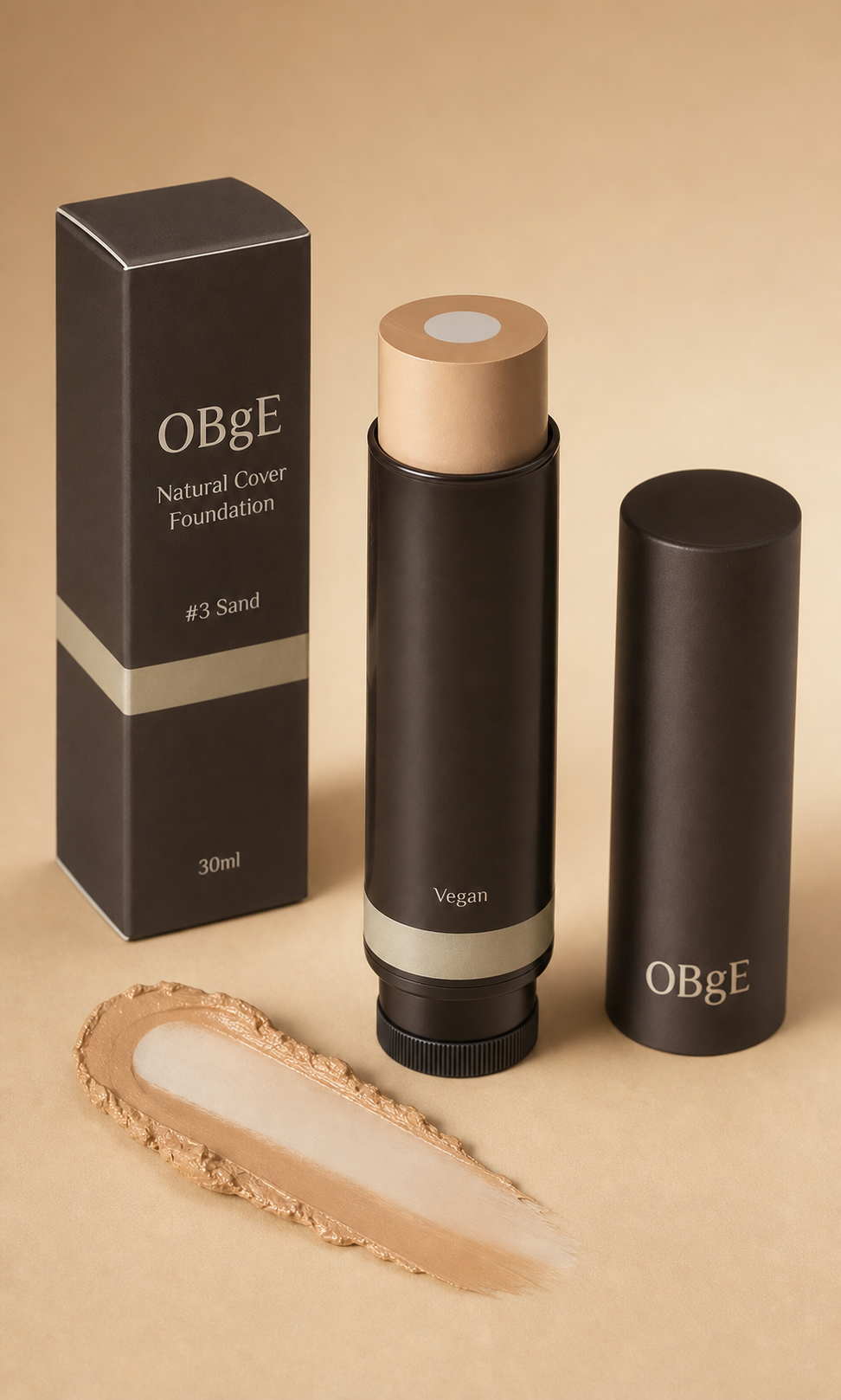 OBgE Natural Cover Foundation #3 Sand