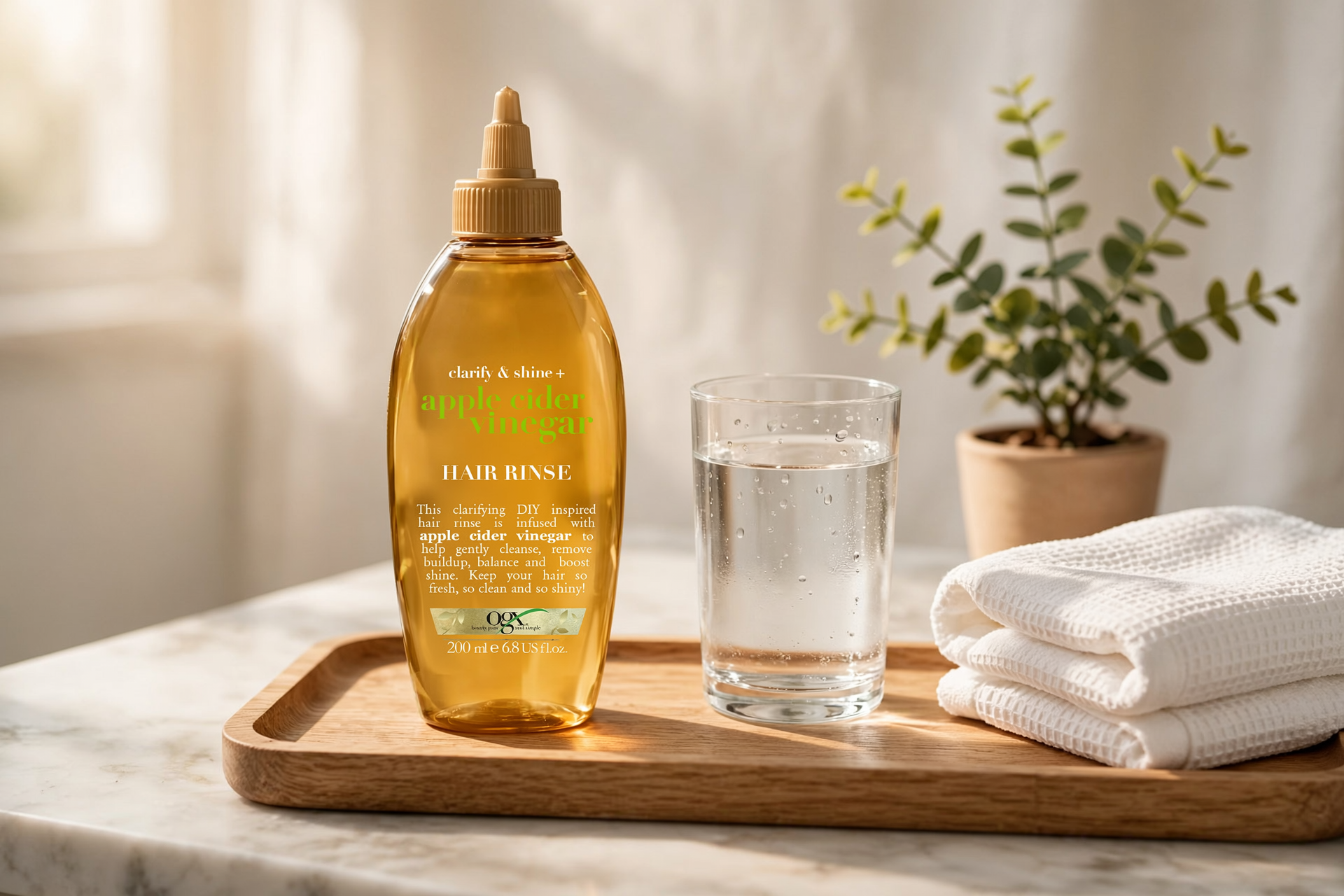 OGX Beauty Clarify & Shine+ Apple Cider Vinegar Hair Rinse 200ml