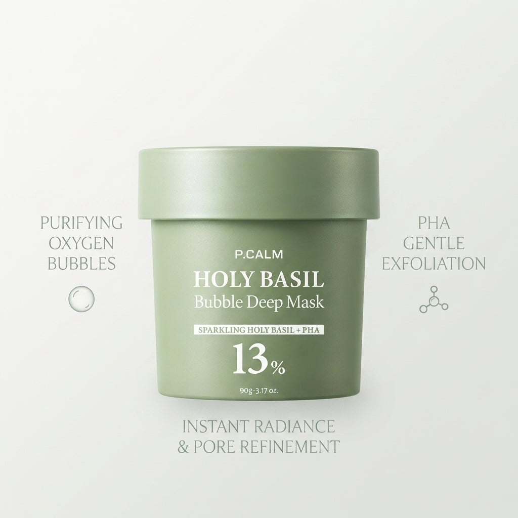 P.CALM Holy Basil Bubble Deep Mask 90g
