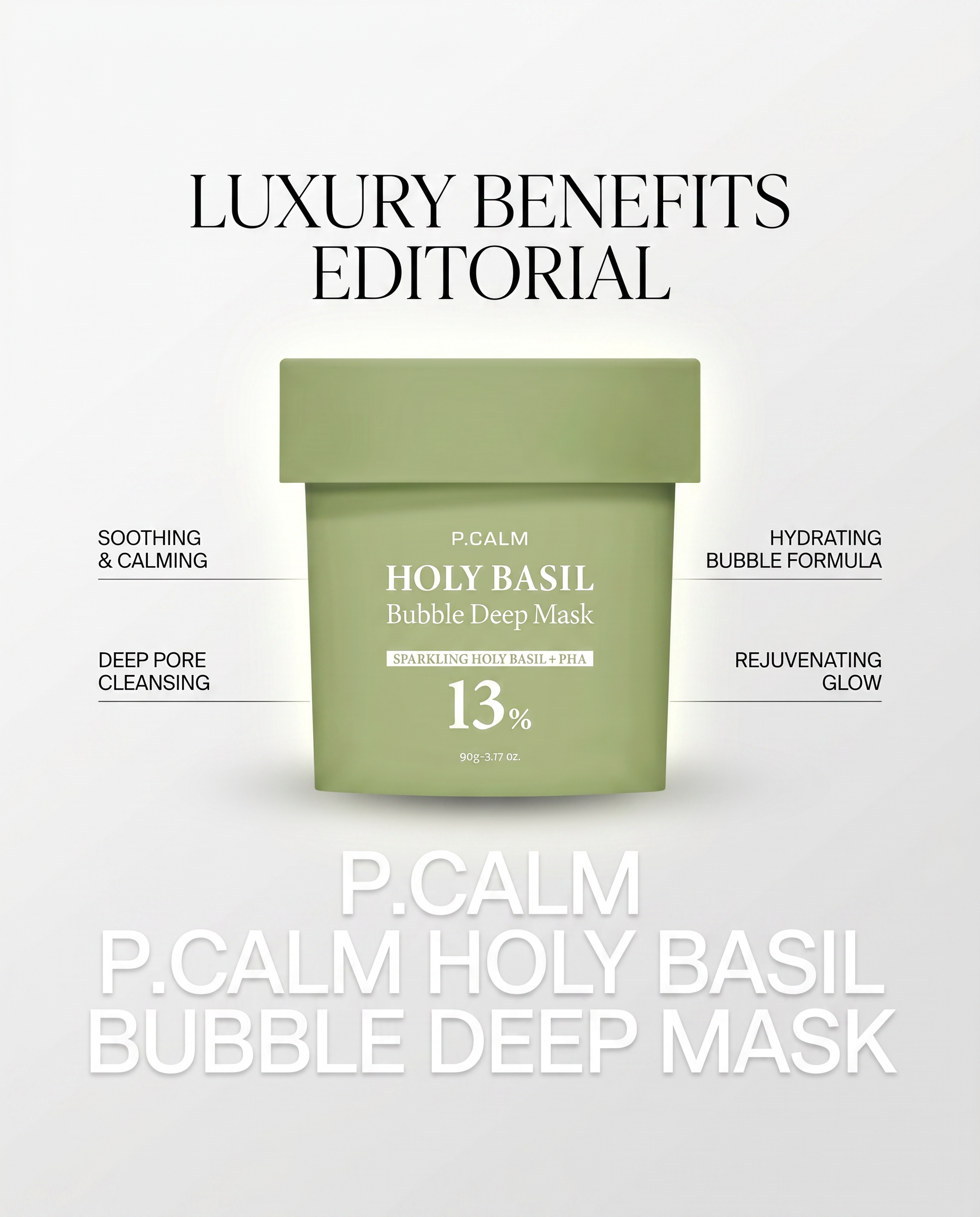 P.CALM Holy Basil Bubble Deep Mask 90g