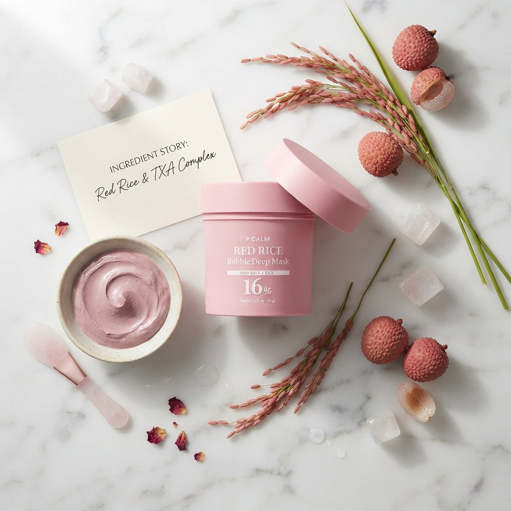 P.CALM Red Rice Bubble Deep Mask 90g
