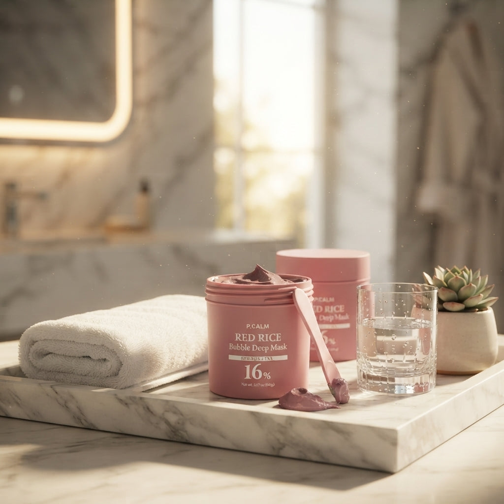 P.CALM Red Rice Bubble Deep Mask 90g