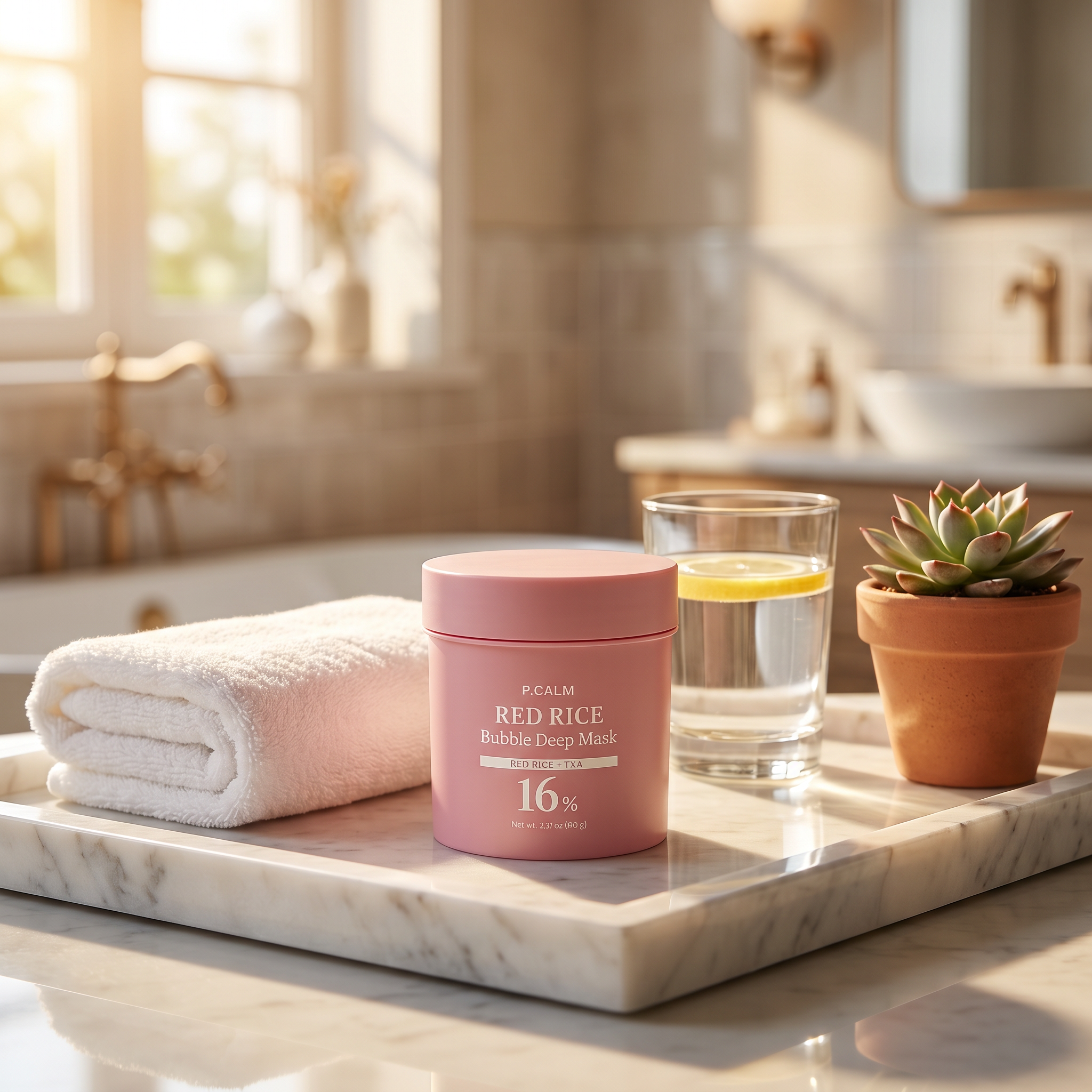 P.CALM Red Rice Bubble Deep Mask 90g