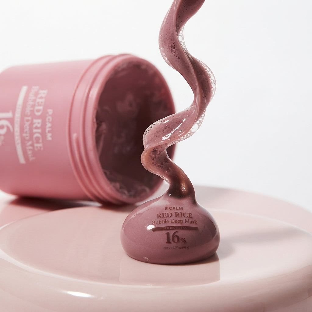 P.CALM Red Rice Bubble Deep Mask 90g