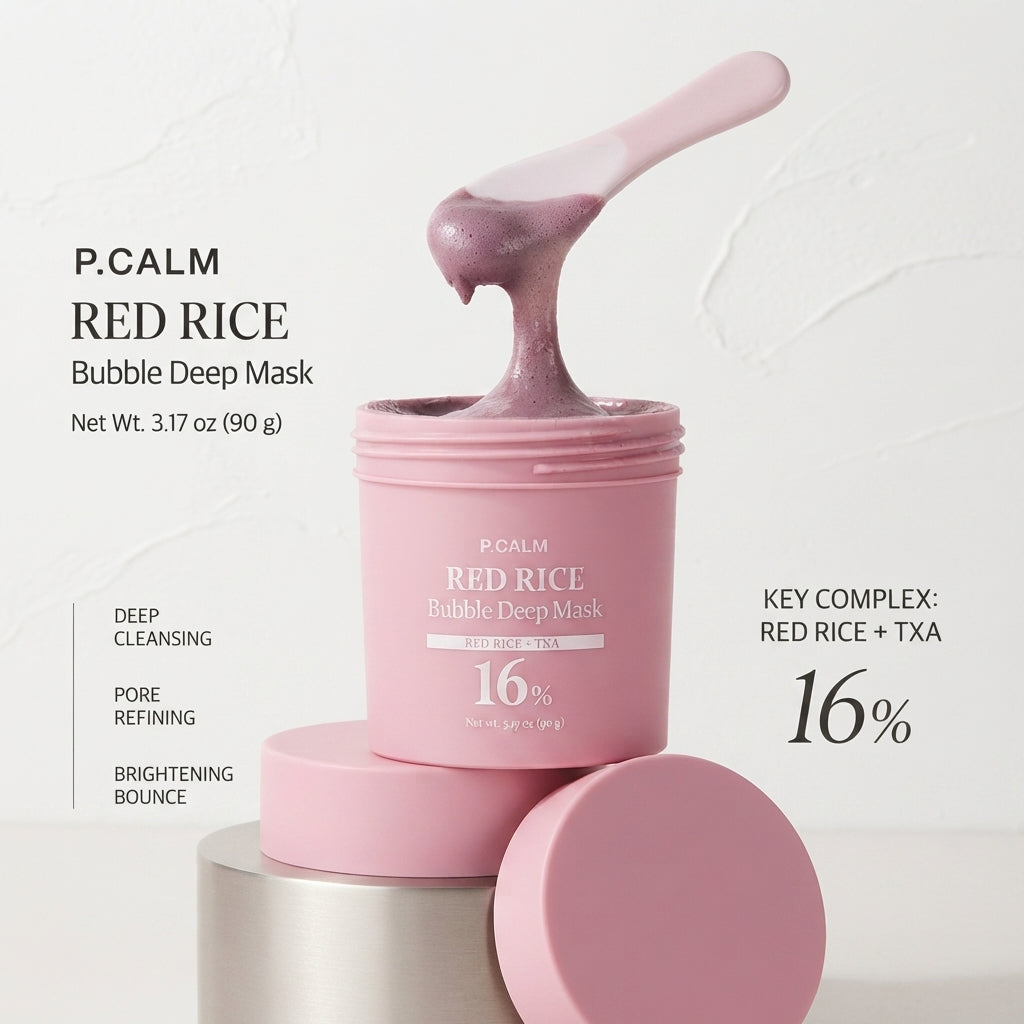 P.CALM Red Rice Bubble Deep Mask 90g