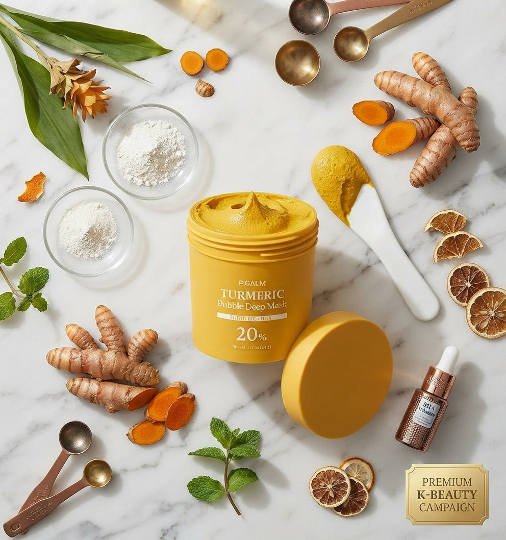 P.CALM Turmeric Bubble Deep Mask 90g