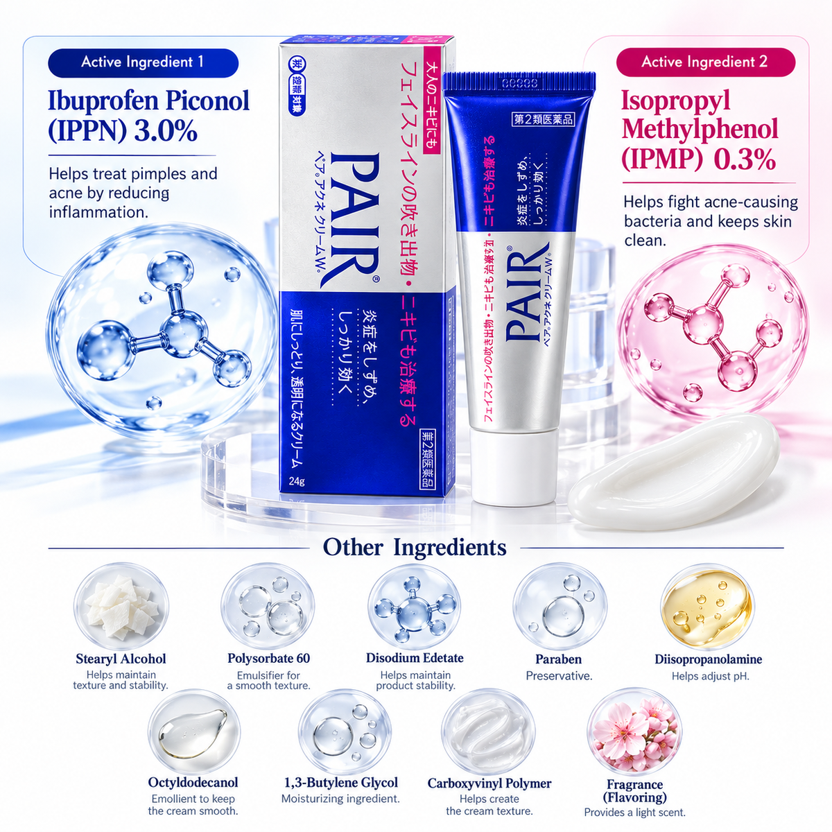 PAIR ACNE Cream W 24g