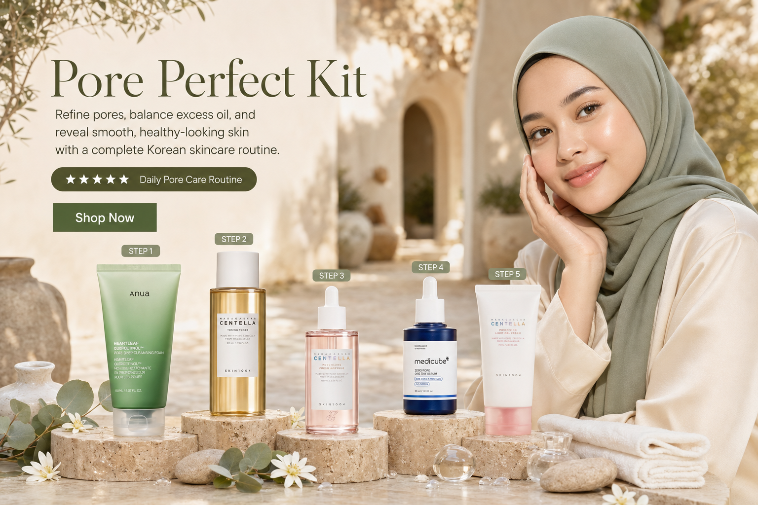 Pore Perfect Kit | Anua, SKIN1004 & Medicube | 5-Piece Set