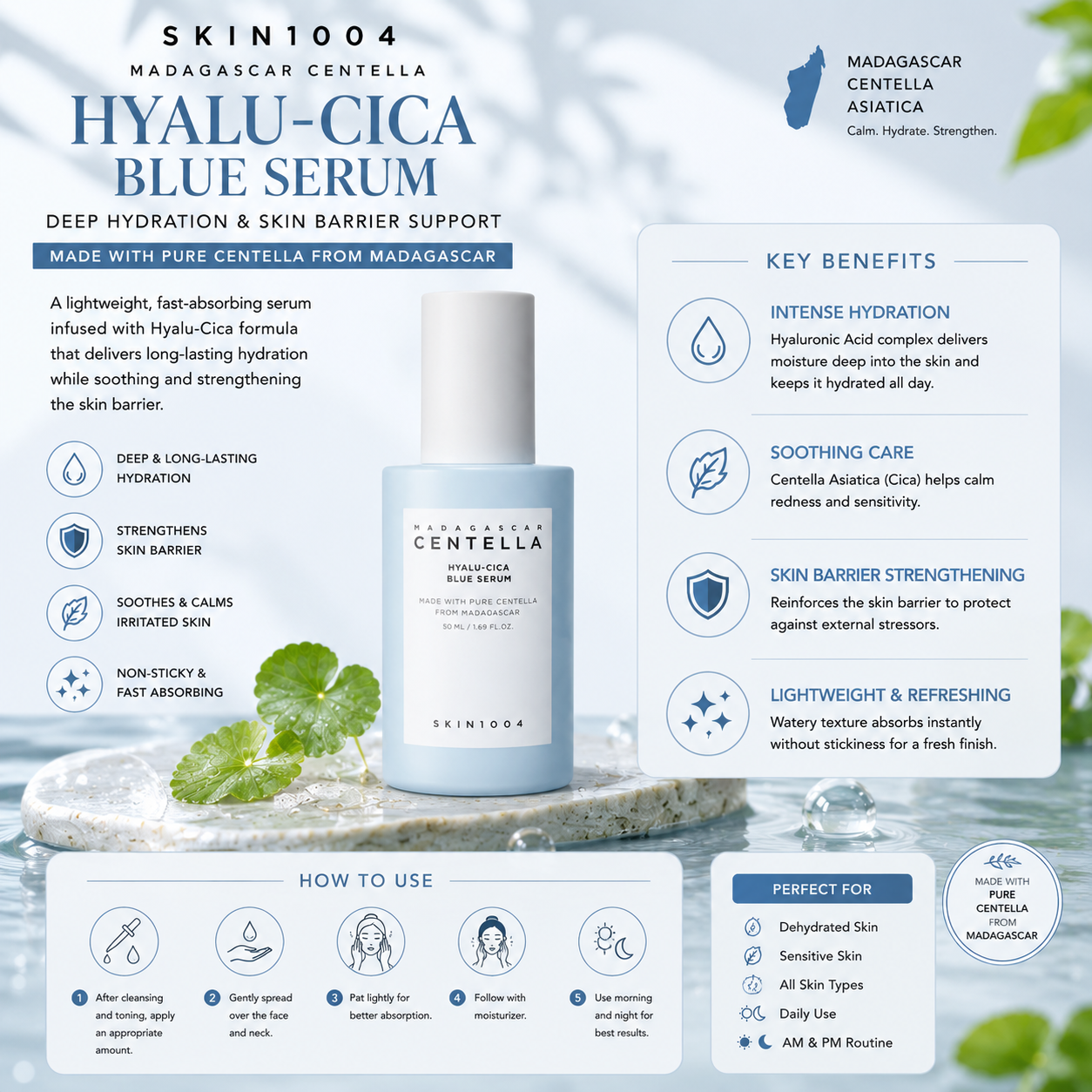 SKIN1004 Centella Hydration & Skin Barrier Set – 3-Piece Korean Skincare Routine