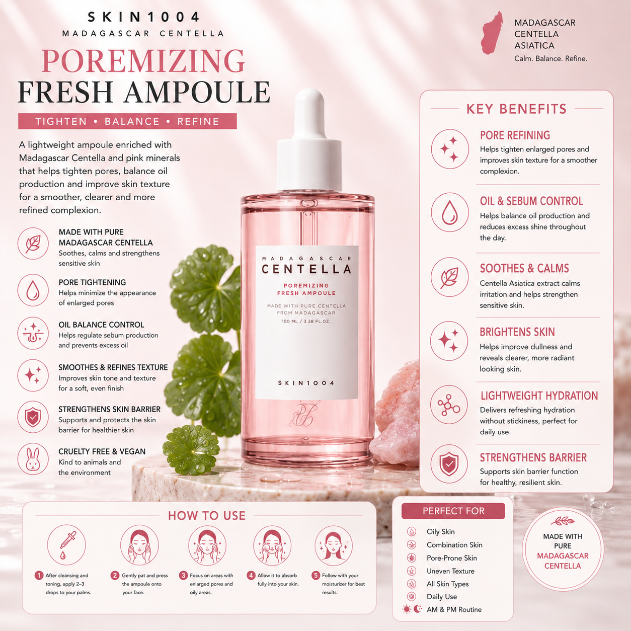 SKIN1004 Centella Pore Care Set – 3-Piece Korean Skincare Routine