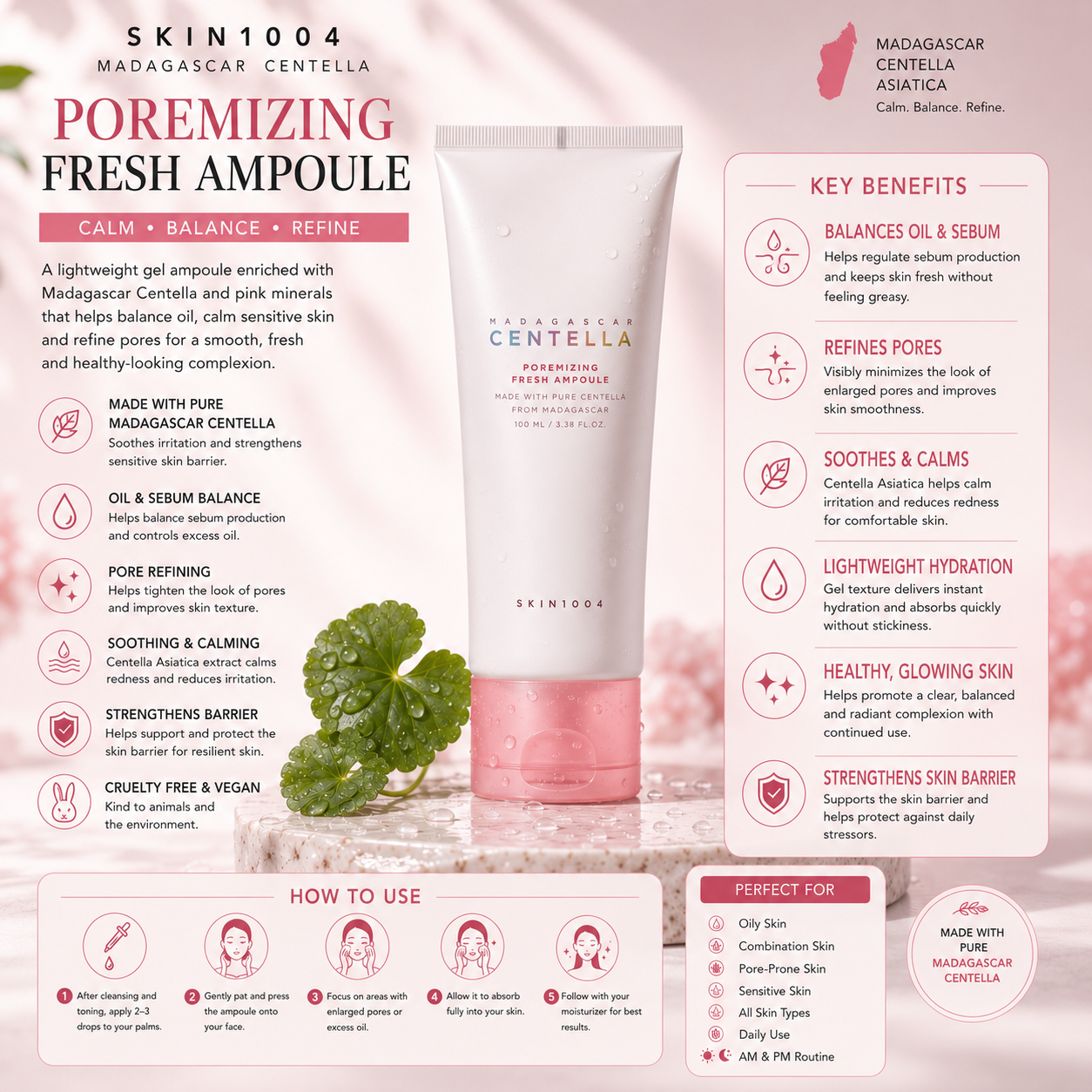 SKIN1004 Centella Pore Care Set – 3-Piece Korean Skincare Routine