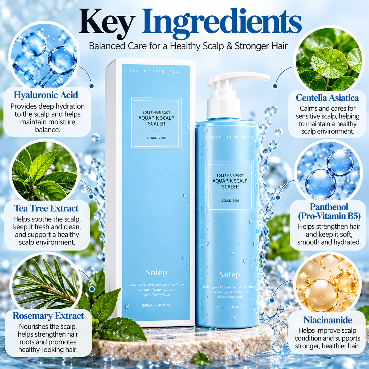 SOLEP Hair Root Aquapik Scalp Scaler 250 ml