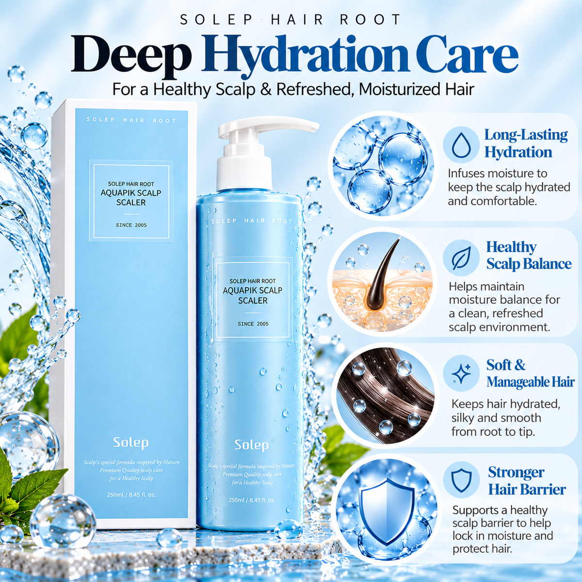 SOLEP Hair Root Aquapik Scalp Scaler 250 ml