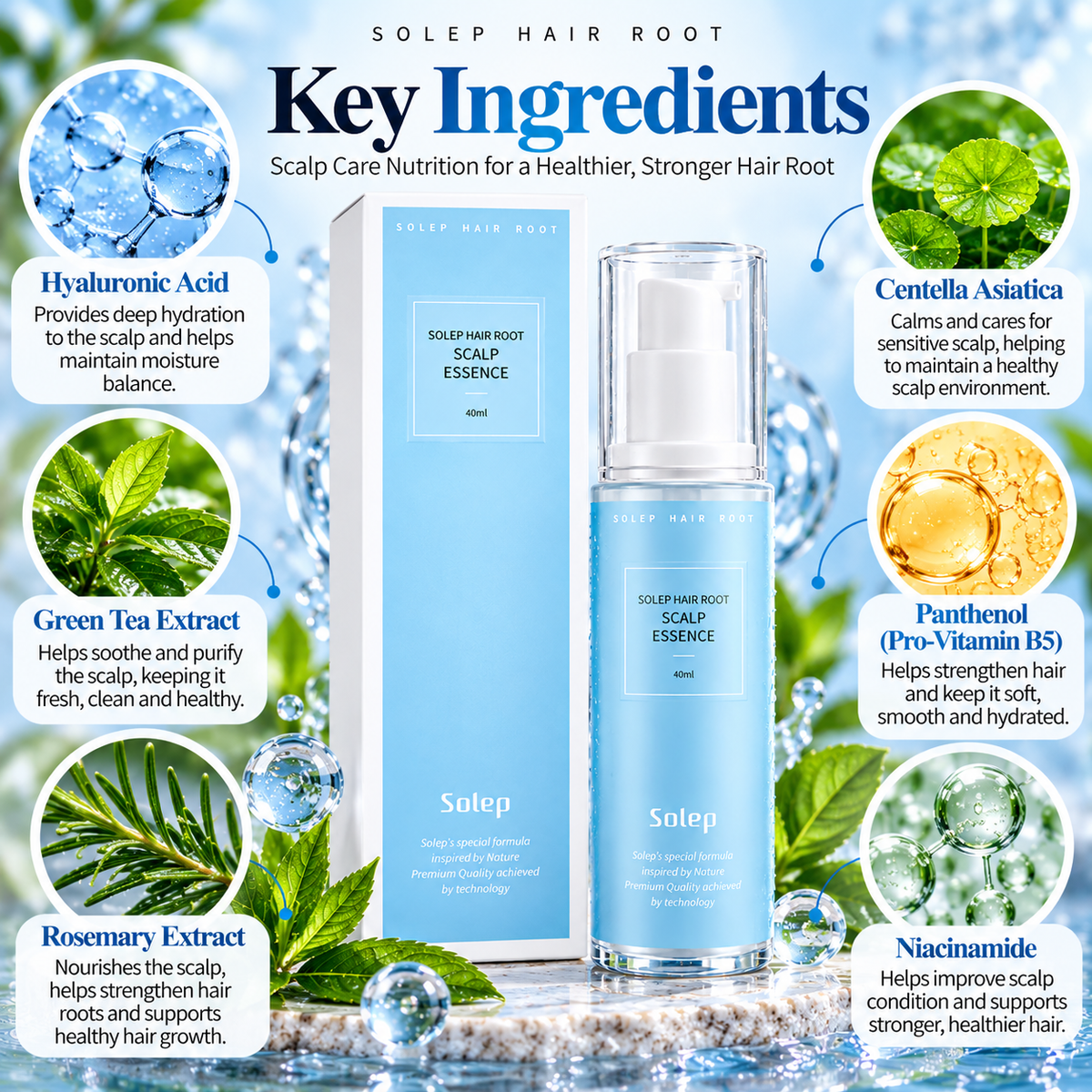 SOLEP Hair Root Scalp Essence 40 ml