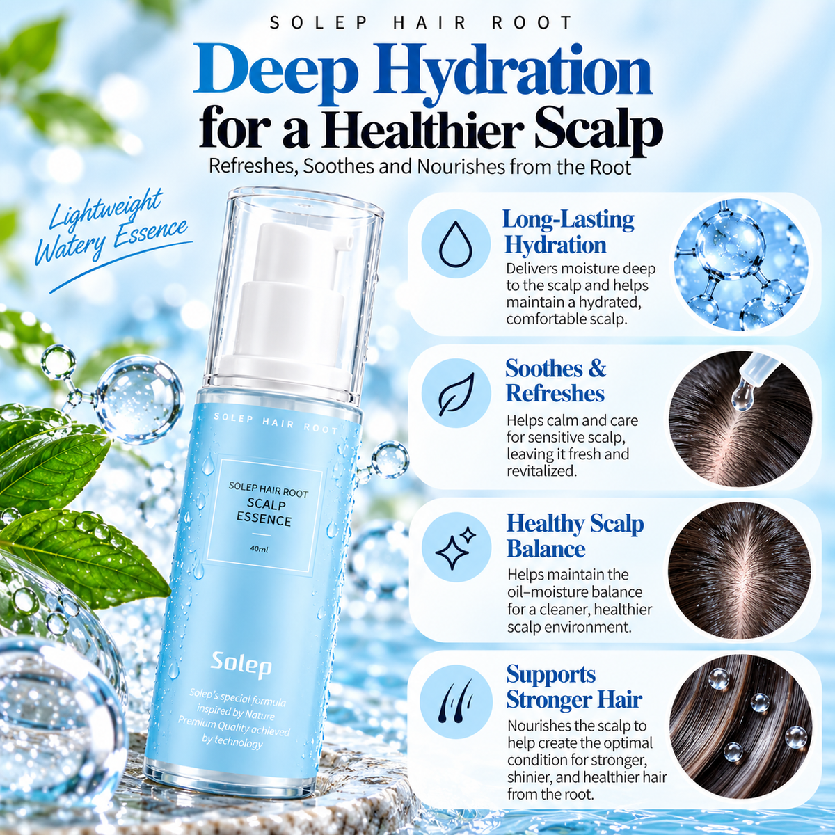 SOLEP Hair Root Scalp Essence 40 ml