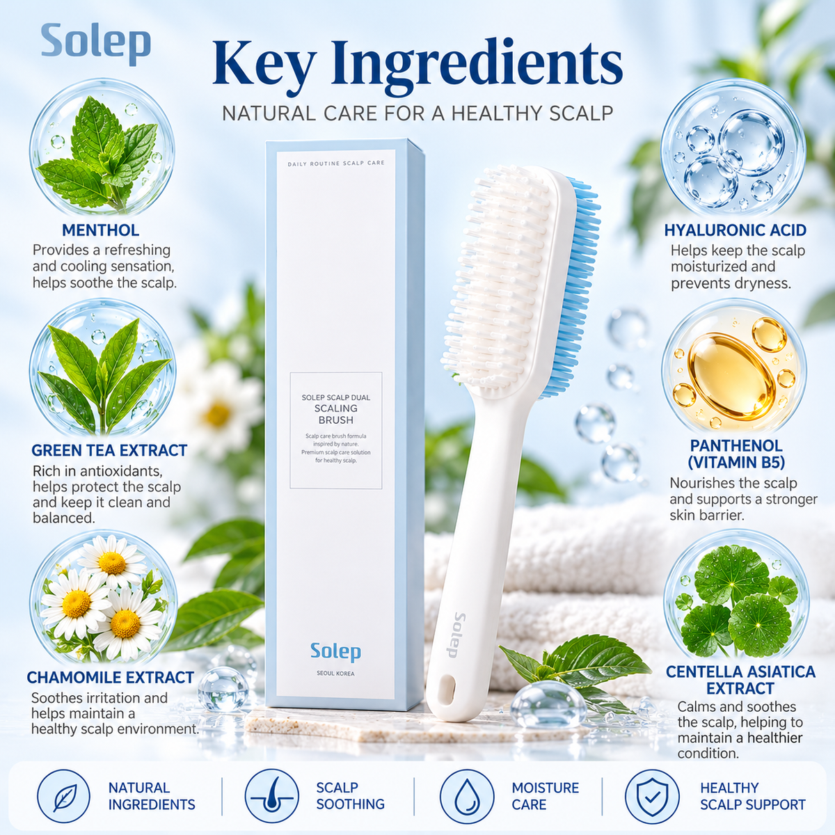 SOLEP Scalp Dual Scaling Brush