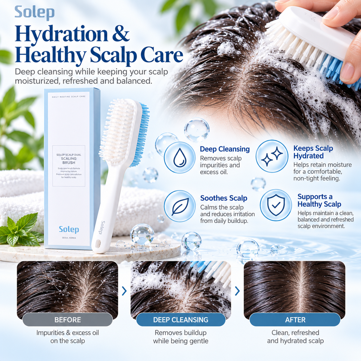 SOLEP Scalp Dual Scaling Brush