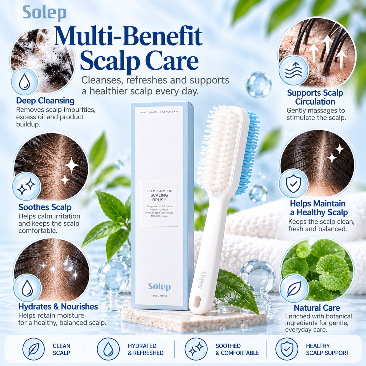 SOLEP Scalp Dual Scaling Brush