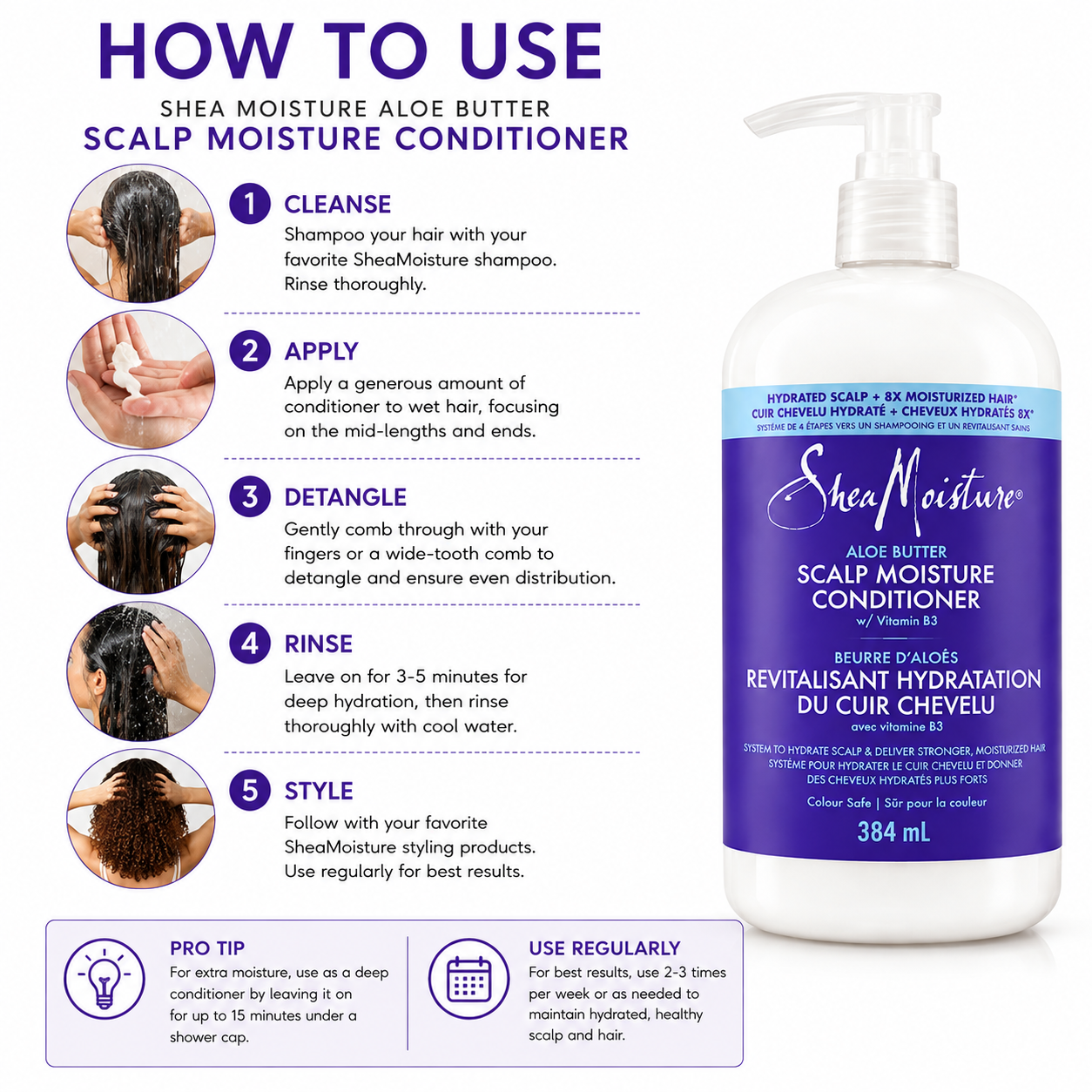 SheaMoisture Aloe Butter & Vitamin B3 Scalp Moisture Conditioner – 384 mL