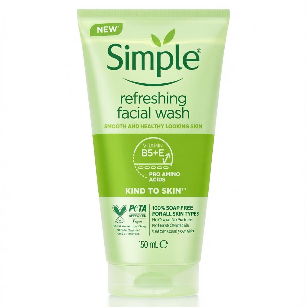 Second Chance Simple Kind to Skin Refreshing Facial Wash 150ml