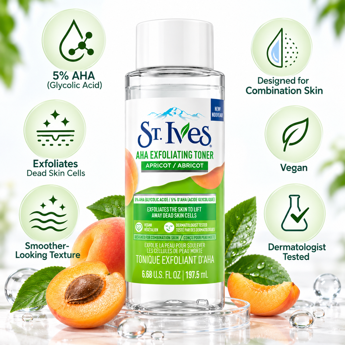 St. Ives AHA Exfoliating Toner Apricot 197.5ml