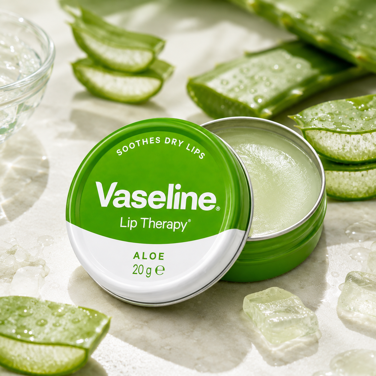 Vaseline Lip Therapy Aloe Tin 20g