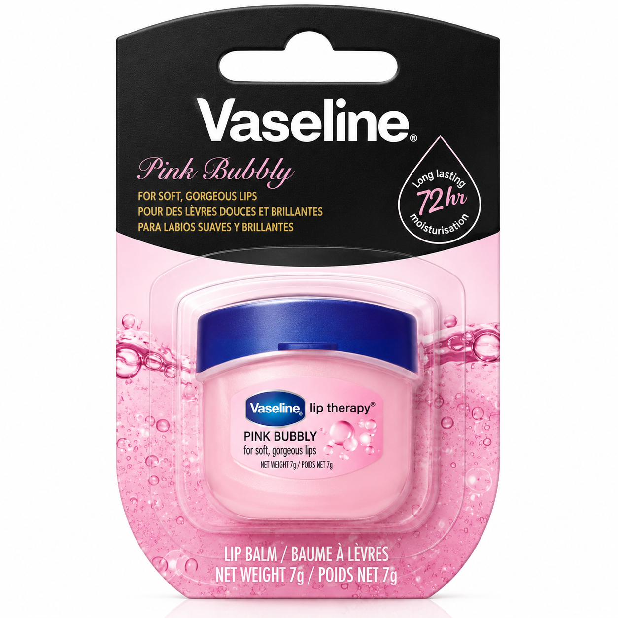 Vaseline Lip Therapy Mini Jar Pink Bubbly 7g