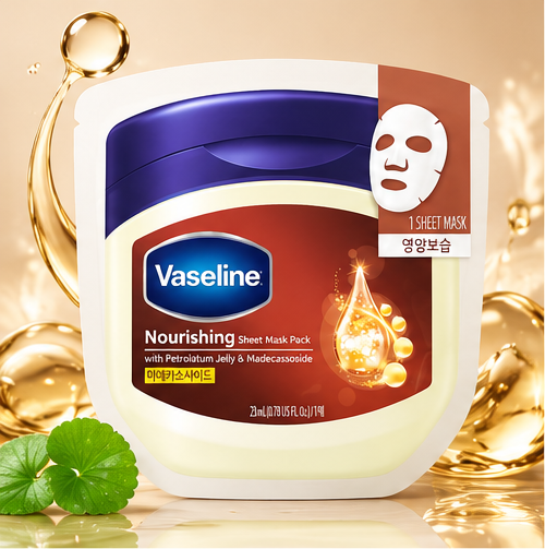 Vaseline Nourishing Sheet Mask Pack with Petrolatum Jelly Madecassoside 23 ml - 1 Sheet