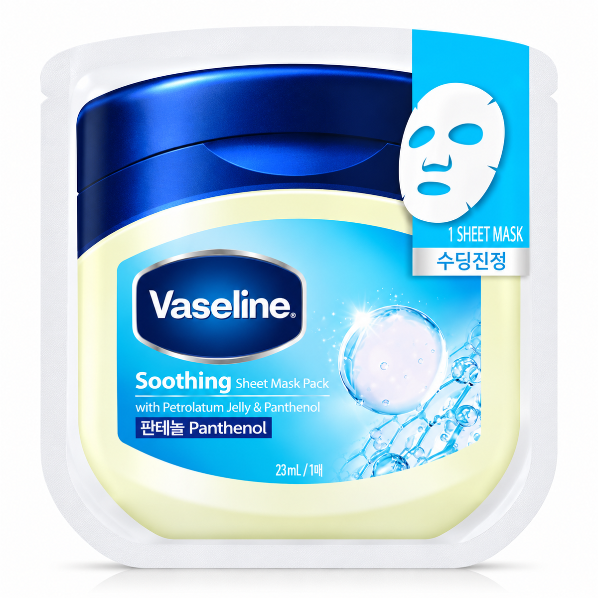 Vaseline Soothing Sheet Mask with Petrolatum Jelly & Panthenol 23 ml – 1 Sheet