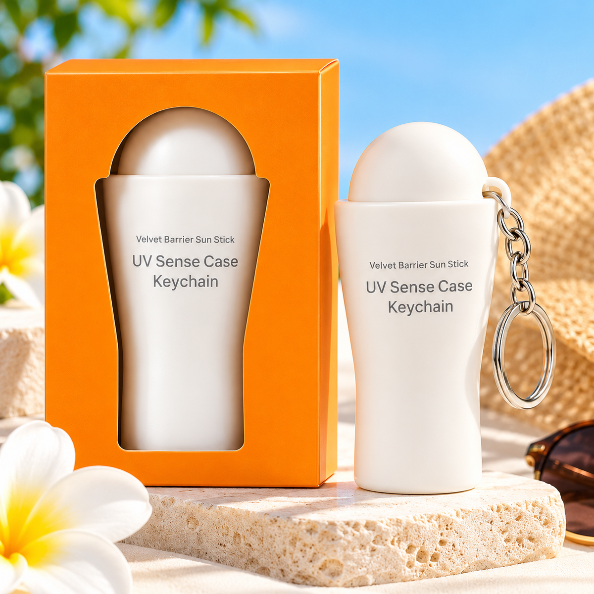 Velvet Barrier Sun Stick UV Sense Case Keychain