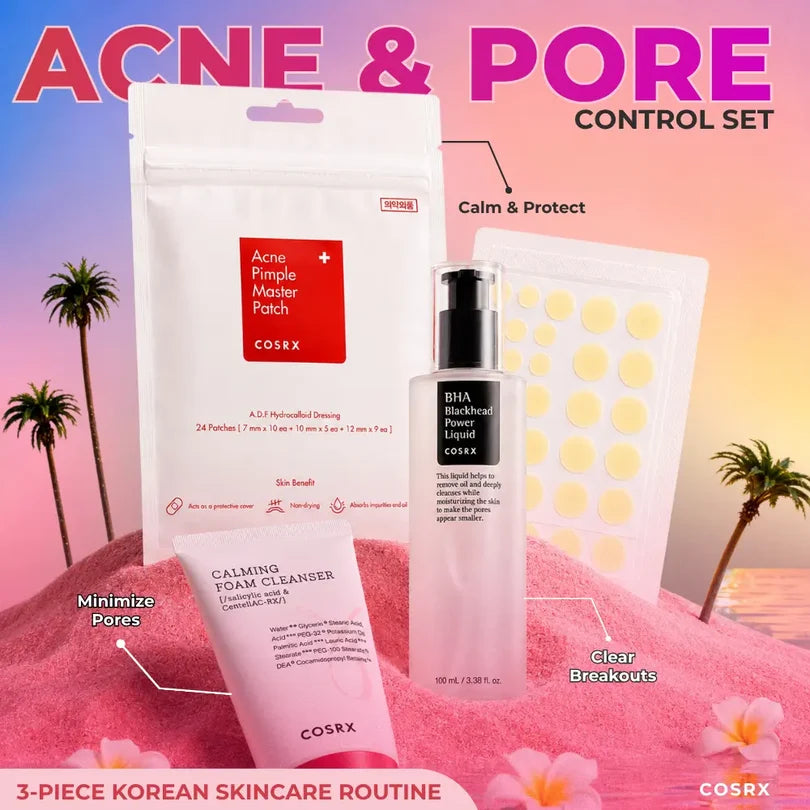 COSRX Acne & Pore Control Set – 3-Piece Korean Skincare Routine
