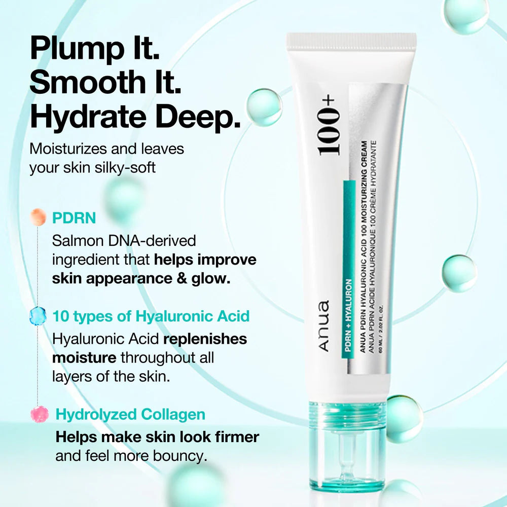 Anua PDRN Hyaluronic Acid 100 Moisturizing Cream (60 ml)