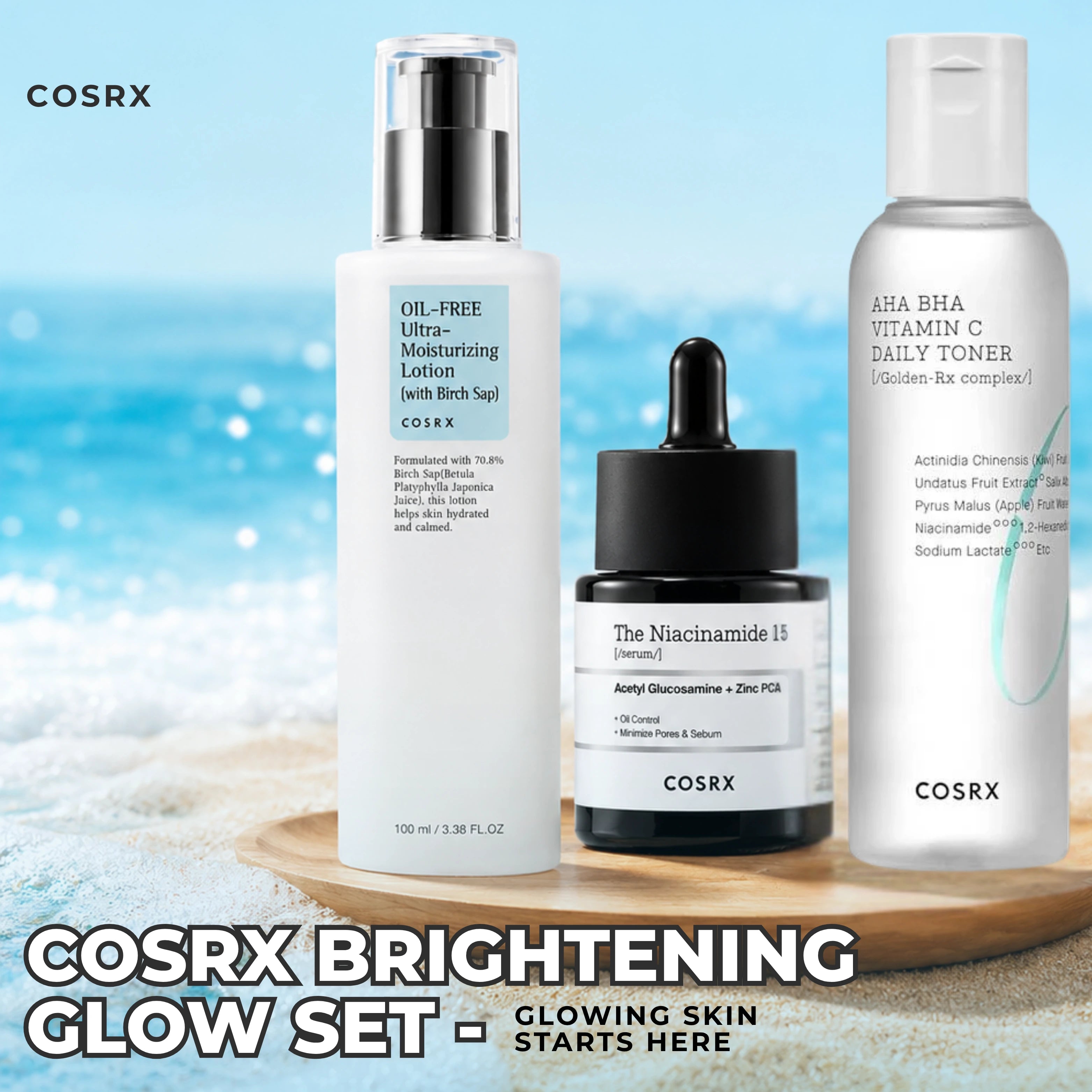 COSRX Brightening Glow Set – 3-Piece Korean Skincare Routine