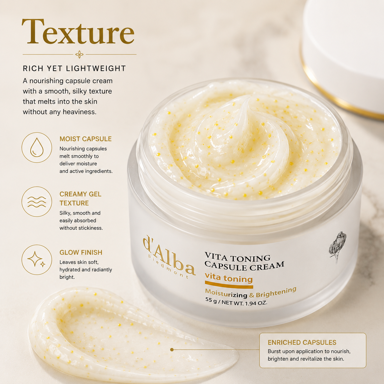 d'Alba Vita Toning Capsule Cream 55g