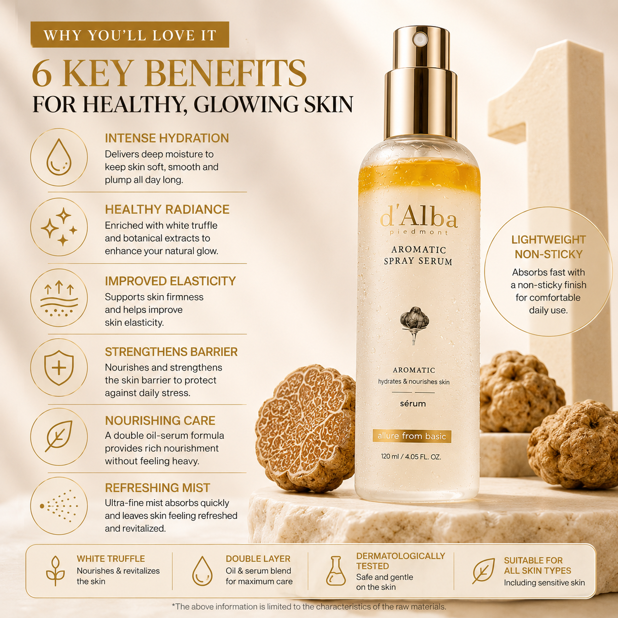 d’Alba White Truffle First Aromatic Spray Serum 120ml