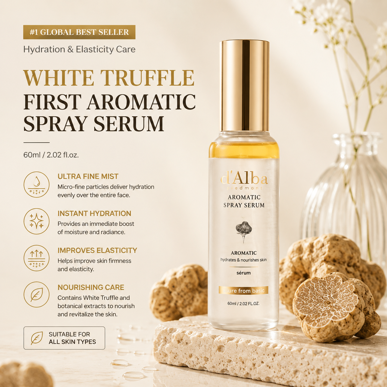d’Alba White Truffle First Aromatic Spray Serum 60ml