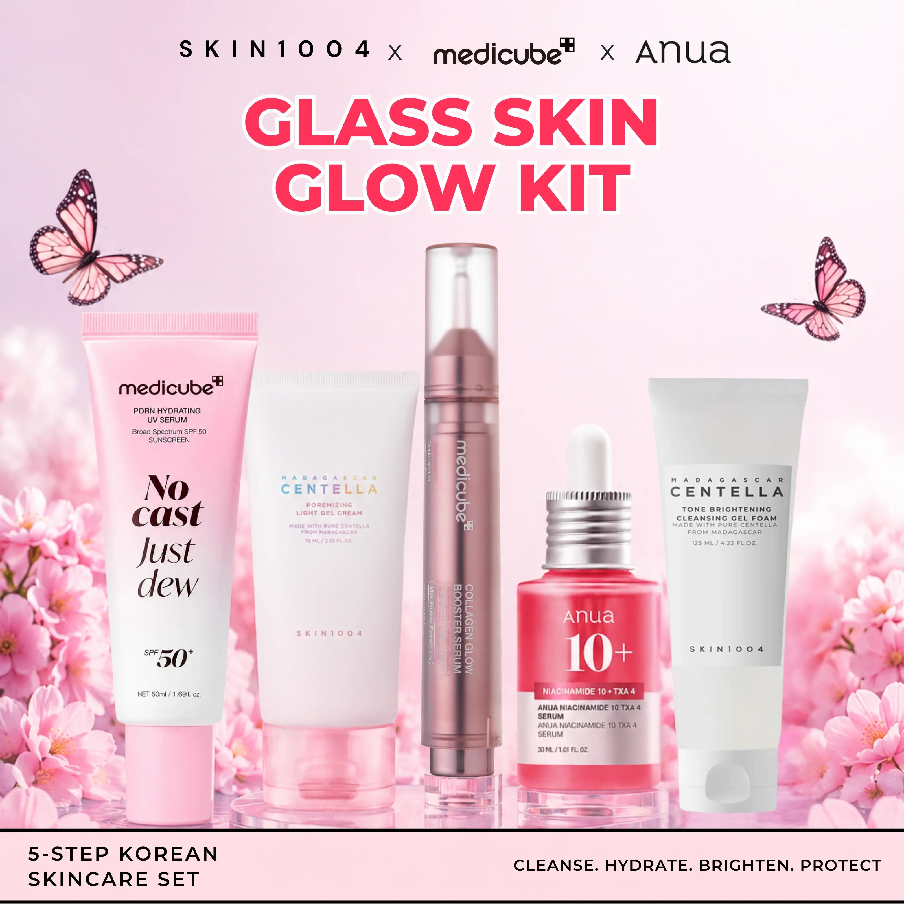 Glass Skin Glow Kit – 5-Step Korean Skincare Set