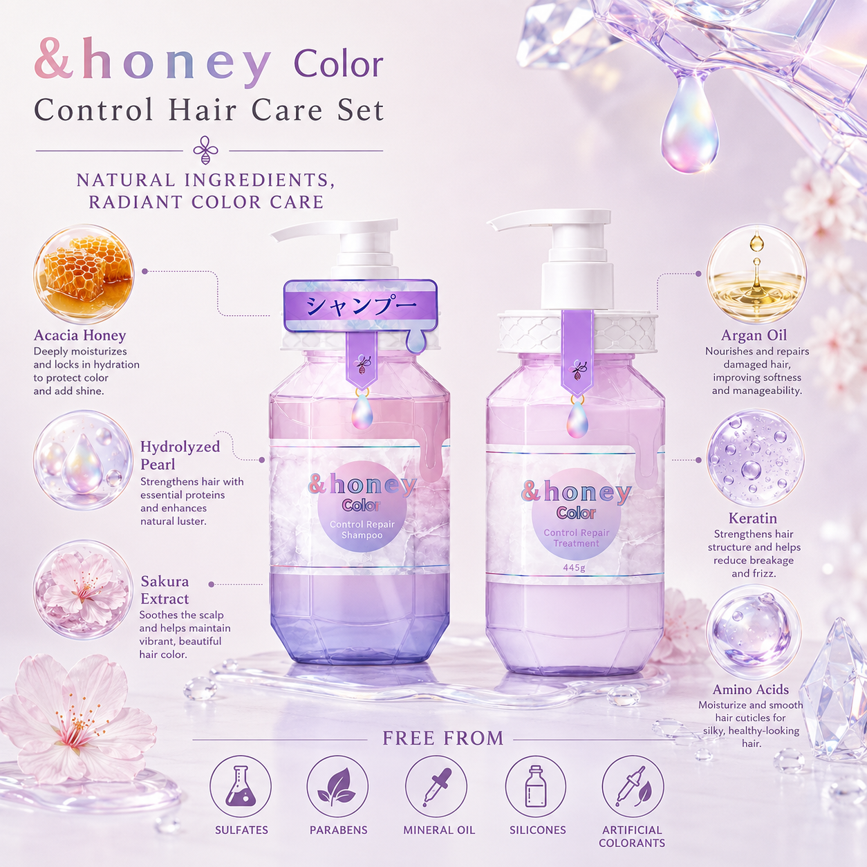 &honey Color Control Hair Care Set – 2-Piece