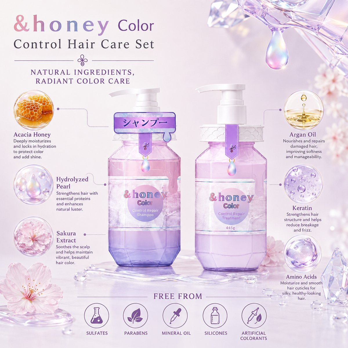 &honey Color Control Hair Care Set – 2-Piece