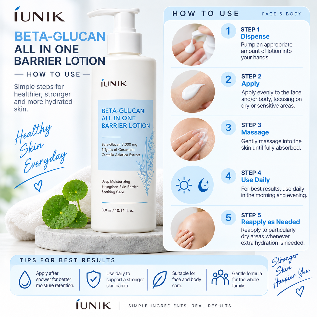 iUNIK Beta-Glucan All In One Barrier Lotion 300ml